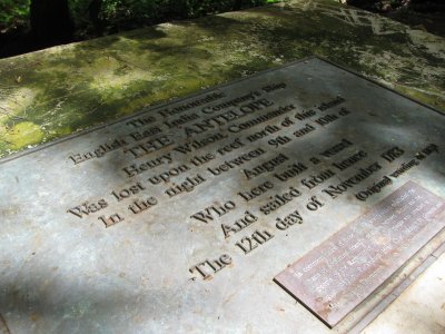 Memorial for Captain lost in 1798