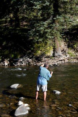 Bobby Fly fishing at Arbor Inn