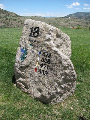 The 18th Hole marker