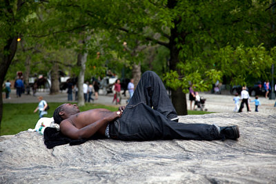 a nap in central park