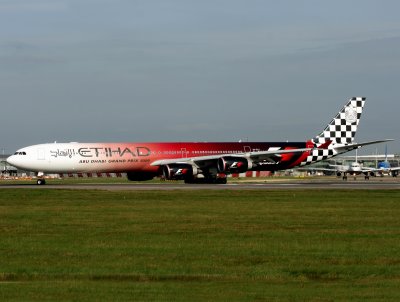 The F1 Flagship departing LHR this morning from 27L