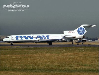 Pan Am Boeing 727-200 at LHR.