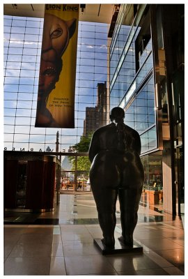 Fat lady sculpture in Time Warner Center