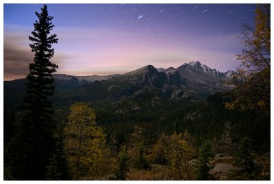 Stars falling on the Rockies.