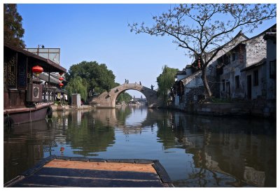 Approaching the half-moon bridge