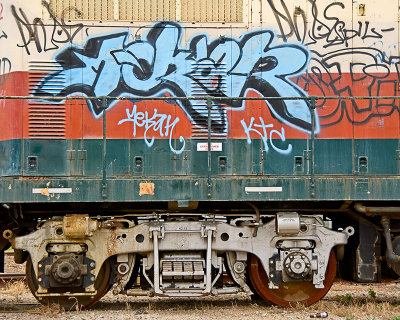 Graffiti on the old engine