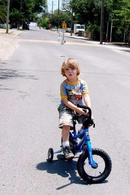 Evan on his Bike