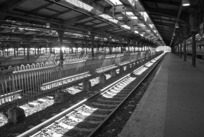 Light and Shadow in the Hoboken Train Shed