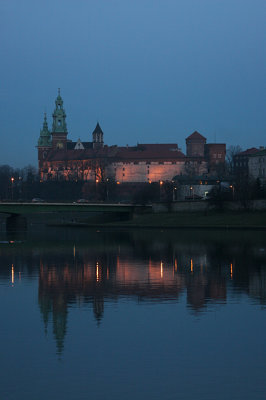 Wawel Royal Castle from the bank of the River Wisla