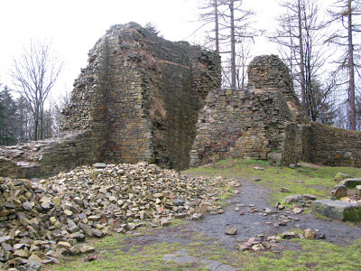 The castle ruins at Lanckorona