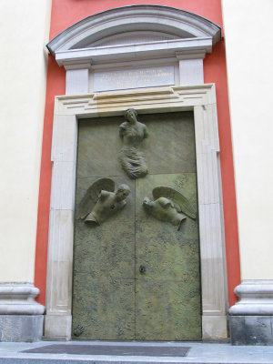 Church door carvings