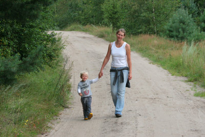 walking with Mummy