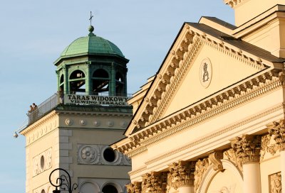The belfry of St. Anne's Church on Krakowskie Przedmiescie