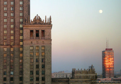 Sunset on the Palace of Culture
