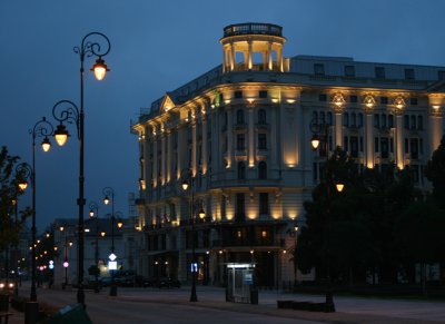 Bristol Hotel at night