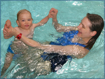 Swimming lesson with Mum