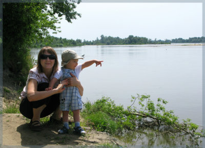 Mummy and Ben at the Wisła