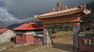 Tengboche Monastery entrance