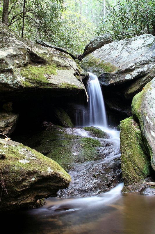 Waterfalls (NO. 7) on No Name Creek in Stone Mountain State Park NC.