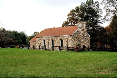 A Stone Church Along Blue Ridge Park way going to Mabry Mill VA