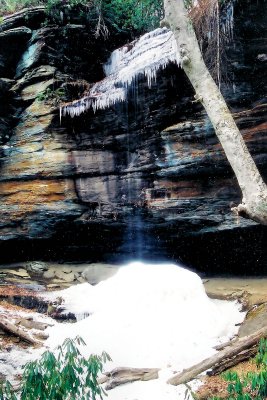 Moore Cove Falls NC. About 50 Ft./ Winter
