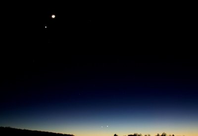 The Moon, Venus, Mercury & Jupiter  12/31/08