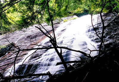 Waterfalls On Lovelace Creek NC. House Shoe Falls about 100 +Ft.