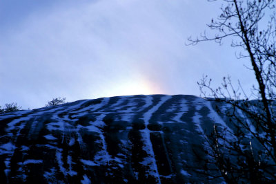 Sun Dog over Stone Mountain NC.