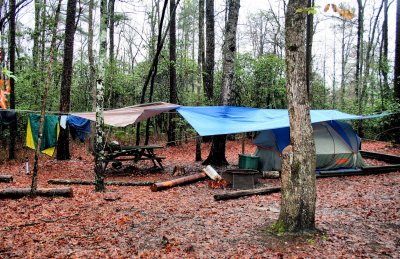 The camp, between the the rains