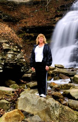 Catbedral Falls WV About 60 Ft. My Wife Margie