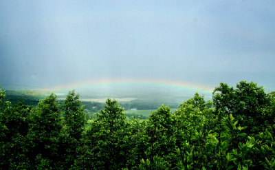 Made on way home from work (5/29/09) First time I Photography a rainbow looking down on it