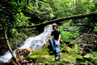 My Grandson(14)I nick name Bubbly on this 1St Bushwhacking hike back to some Falls