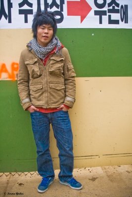  Asian youth with scarf
