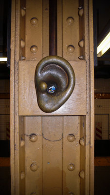 ear art at 14th St. subway