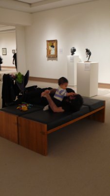 A corner at MOMA with poppa