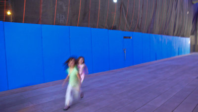 Children play in colors at High Line