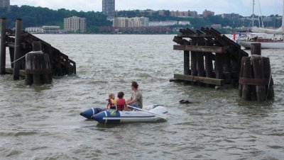 Setting sail on the Hudson Pier
