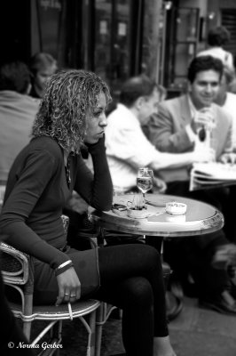 Sad memories at Paris cafe
