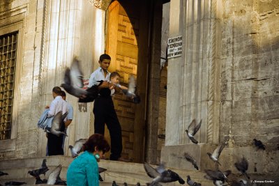 Before a newer mosque
