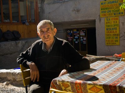 Turkish man at a table