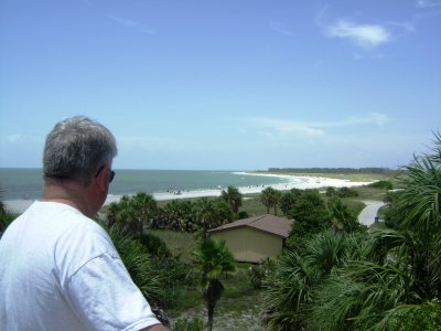 Dave standing at the look-out area above the ammunitions storage part.