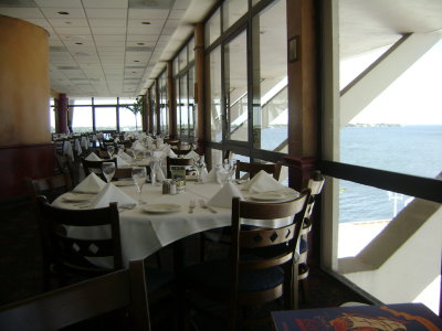 View from our table in the very nice restaurant on the 4th floor of The Pier, called The Columbia.  The food & service were both excellent and we enjoyed a wonderful mid-afternoon meal.