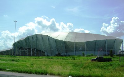 Closer view of the back side of the seating area.