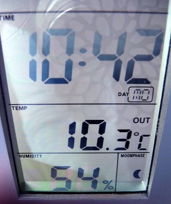 Mid-Summer's Day and 10.3 degrees C outside!
