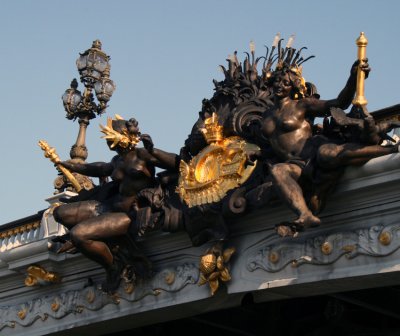 detail from Pont Alexander 111 - the most elaborate bridge