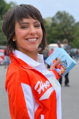 Hooter Girl at the LI Cruzin for a Cure car show