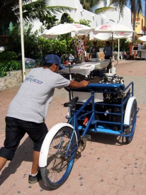 My luggage sherpa in Playa del Carmen - on the way to the bus station