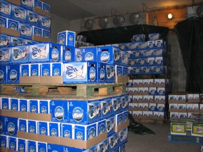 In the cooler