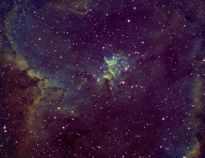 The Heart Nebula - IC1805 (HA-SII-HA-OIII/SBIG ST-8300M)