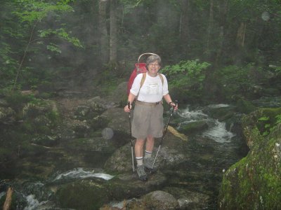 Sue on the Ammonoosuc Ravine Trail